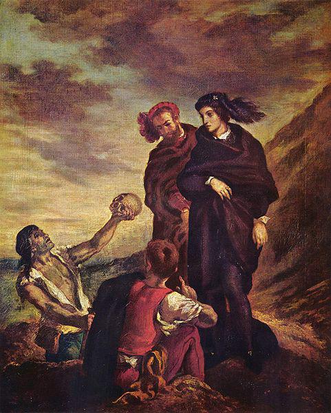 Eugene Delacroix Hamlet und Horatio auf dem Friedhof oil painting image